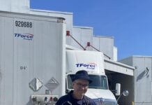 The Artist Behind the Wheel of a Semi-Trailer Tim Kelly during the filming of his Today Show segment