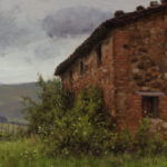 plein air painting - Joseph McGurl, “Study of Brick and Stone,” 9 x 12 inches, Oil on panel, plein air sketch