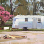 The Big *&#! Shapes Plein air painting of an Airstream RV