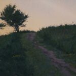 From PleinAir Magazine: Where Inspiration Strikes Joshua Cunningham, "The Way Back," 2022, oil, 24 x 36 in., available from artist, plein air;Â featured in PleinAir Magazine (June/July 2023 issue)