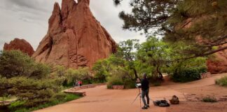 Painting in the Garden of the Gods on Day 4 of PACE