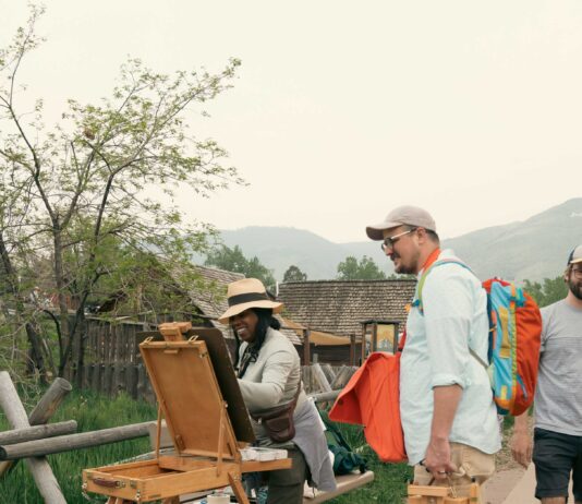 A moment from our first paint-out in the downtown Golden, Colorado area