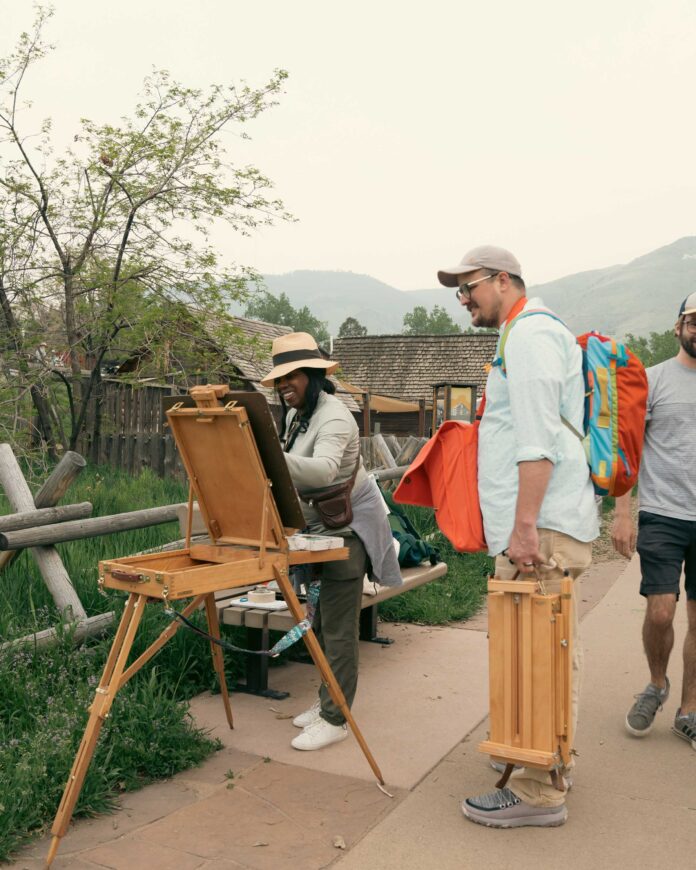 A moment from our first paint-out in the downtown Golden, Colorado area