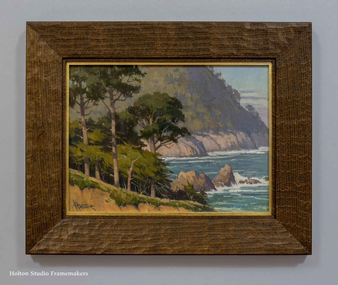 Paul Kratter, "High Perch, Whaler's Cove, Point Lobos," 2023, oil on panel, 9 x 12 in.