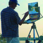 Plein air painter Kirk McBride lives with his wife, painter Lynne Lockhart, and their two dogs on Maryland’s Eastern Shore.