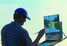 The Last Cast Plein air painter Kirk McBride lives with his wife, painter Lynne Lockhart, and their two dogs on Maryland’s Eastern Shore.