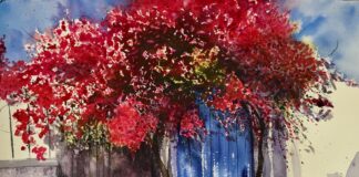 watercolor plein air painting