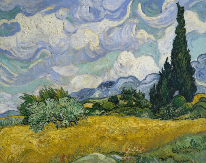 Vincent van Gogh, “Wheat Field with Cypresses,” June 1889, Oil on canvas, 28 7/8 x 36 3/4 in. (73.2 x 93.4 cm), The Metropolitan Museum of Art