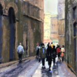 Pastel Painting: On Sketches, Composition, and Visual Brainstorming pastel painting - Jill Stefani Wagner, “Promenade,” Pastel on UArt pastel board, 12" x 9", Private collection