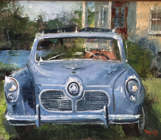 Craig Reynolds, “Old 51 Stud,” 2015, oil, 12 x 16 in., Private collection, Plein air