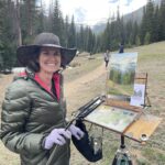 A happy artist during one of the paint-outs at the annual Plein Air Convention & Expo