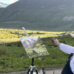 Artist Spotlight: Brienne M Brown Brienne Brown painting en plein air in Crested Butte, CO