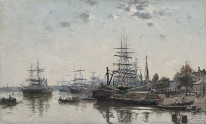 Boudin painting of ships