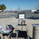 Poof … Gone Geeta Pattanaik's plein air setup