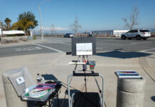 Poof … Gone Geeta Pattanaik's plein air setup