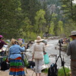 A common scene at the Plein Air Convention - artists of all levels and backgrounds painting together