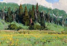 "Mountain Meadow Mosaic" by Josh Elliott, landscape painting