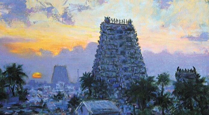 Ray Hassard, “Dawn, South India,” 2005, pastel, 9 x 12 in., Private collection, Plein air