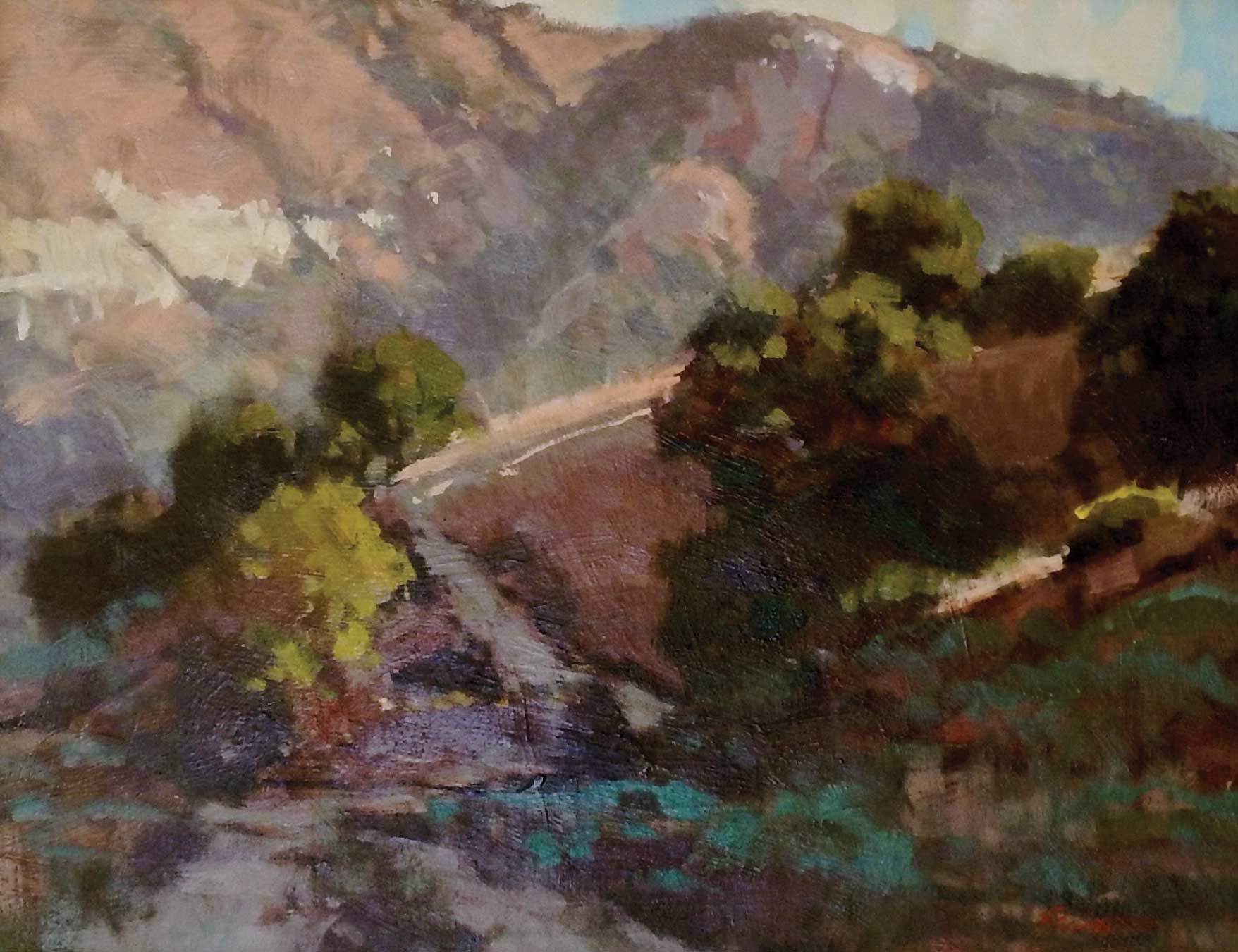 Randall Sexton, "Laguna Canyon," 2011, oil, 14 x 18 in., Plein air
