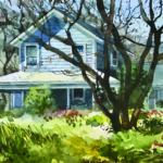 Plein Air Watercolor Inspo Plein air watercolor - Barbara Tapp, "Winter Glimpses," 2021, 10 x 14 in., private collection