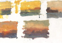 Art Snippet: How the Viewer Will Join You Plein air sunset quick studies by Jeremy Mann