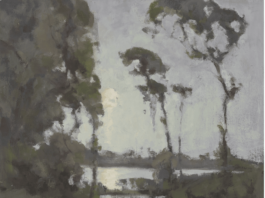 It’s Quiet Mary Garrish, "Quiet," 16 x 16 inches, oil on linen