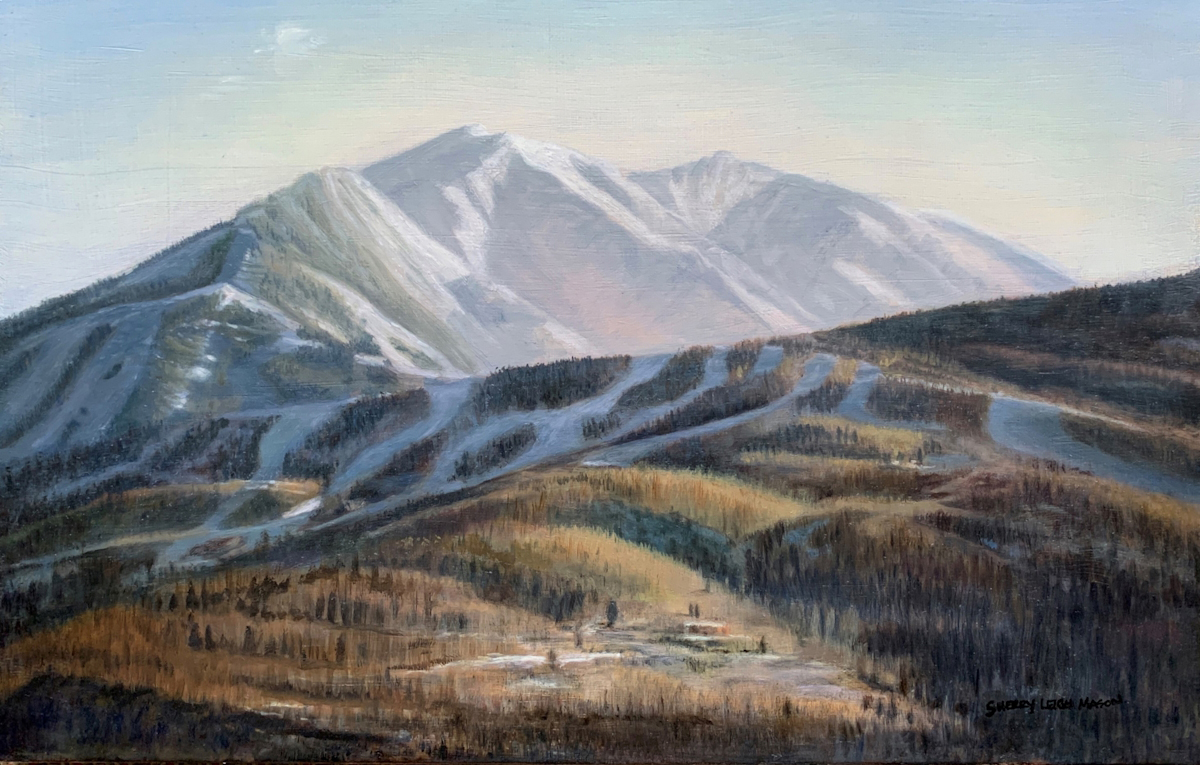 oil painting of different landscapes of mountain range 