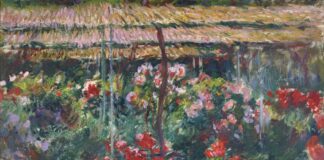 Claude Monet Peony Garden; plein air artists