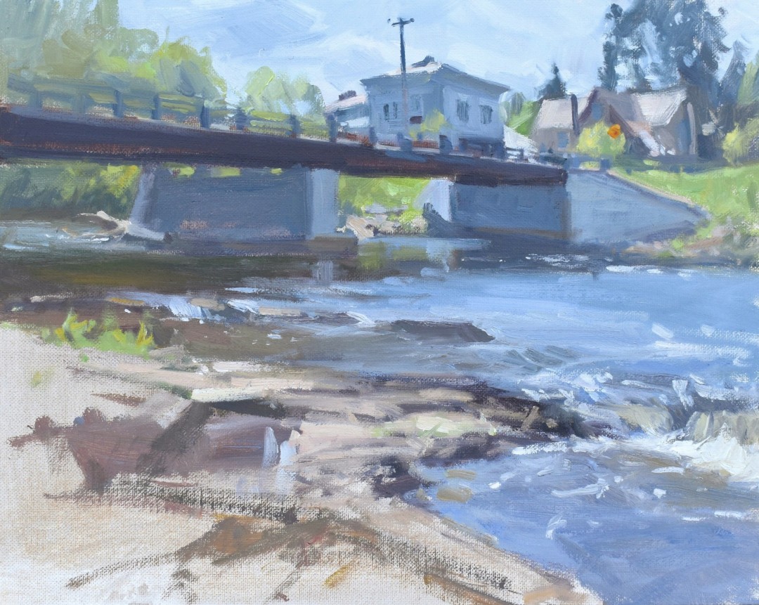 PleinAir Salon - Jennifer Sampson (Norwood, NY), "Osprey's River," oil, 11 x 14 in.