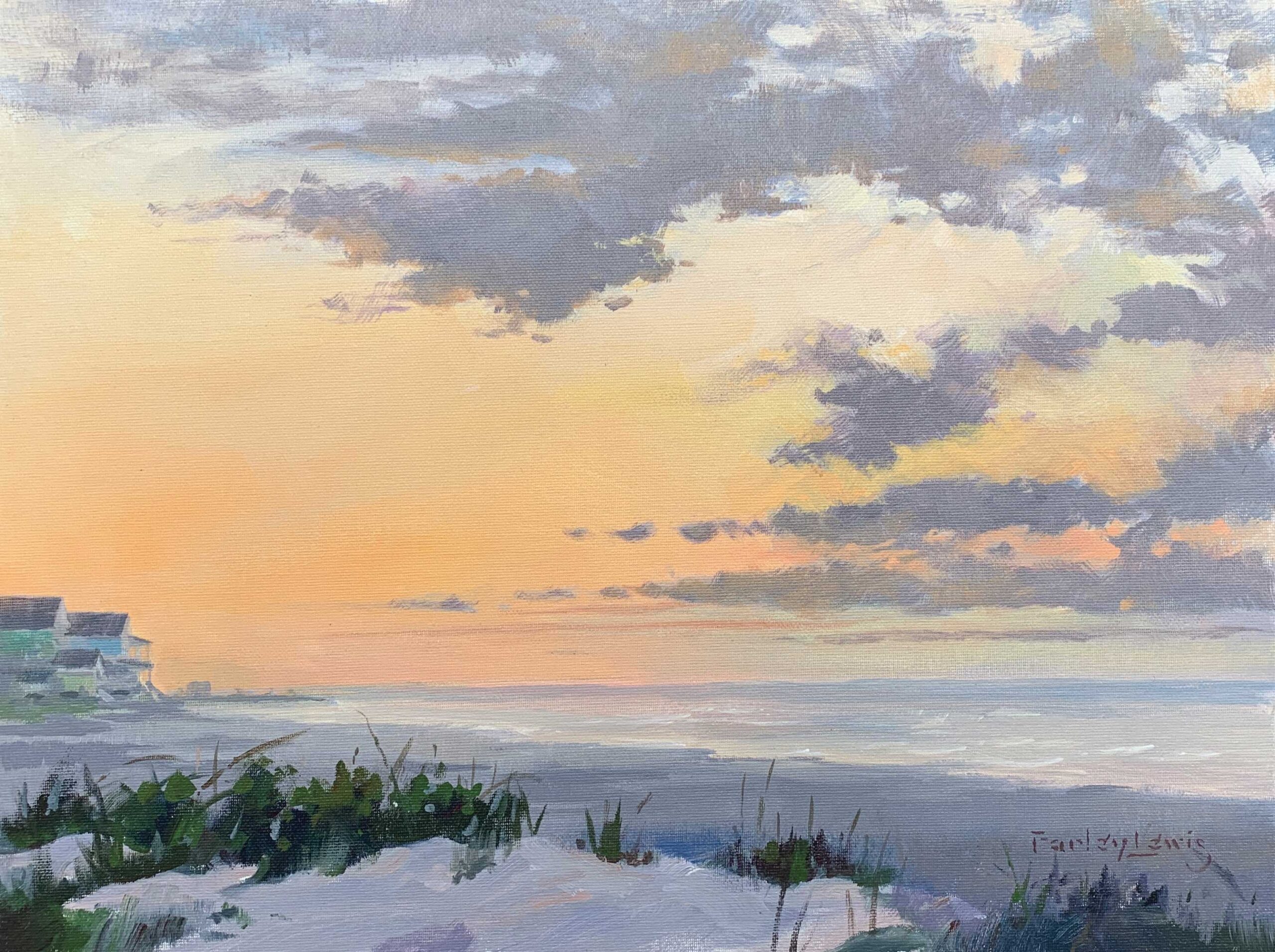 Farley Lewis, “Before the Rush,” 2021, acrylic, 12 x 16 in., Available from Gallery Augusta, Augusta, MO, Plein air 