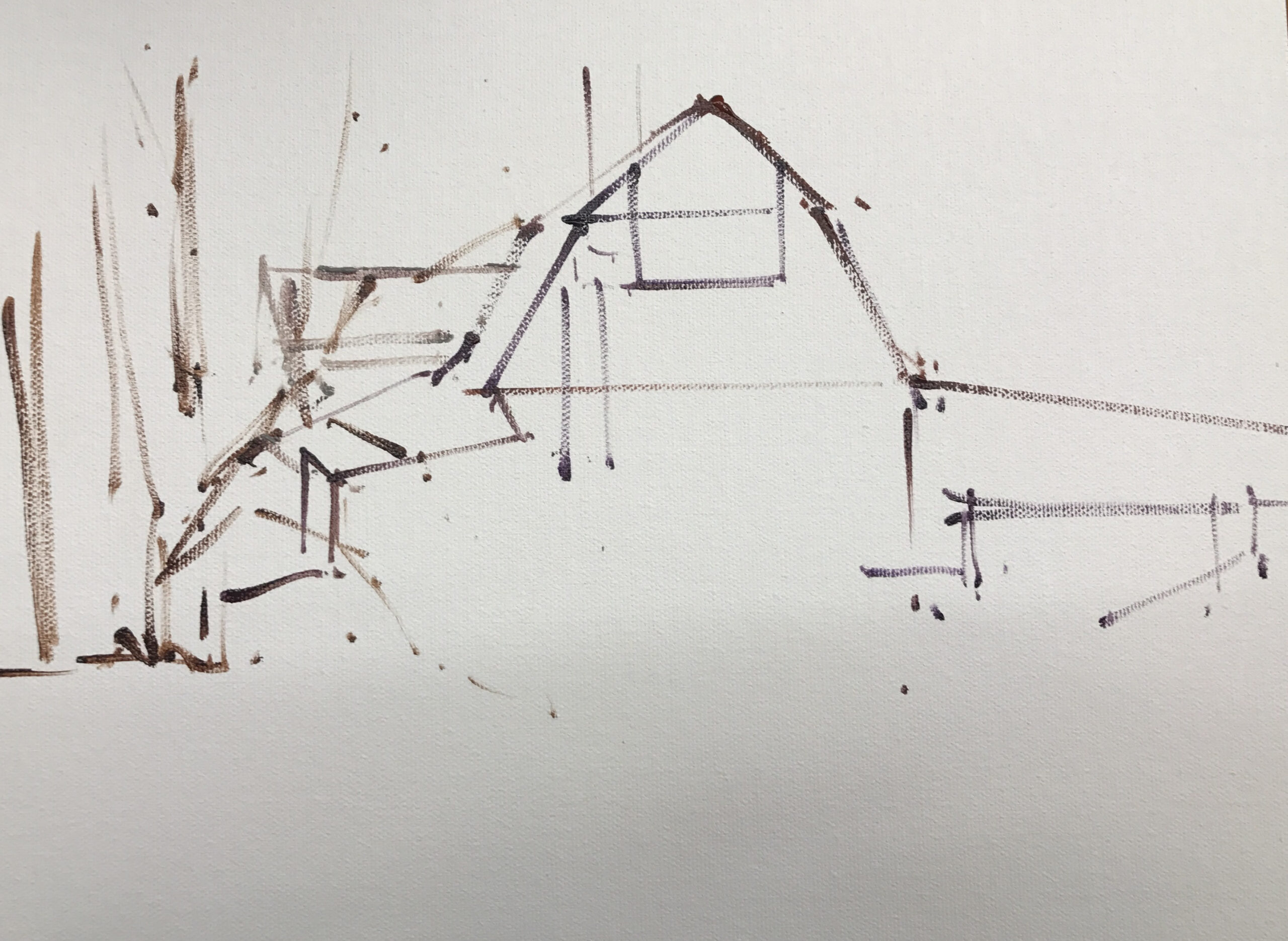 rough sketch of a barn