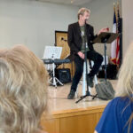How To Drive More Sales at Plein Air Events Charlie Hunter speaking at the Marble Falls plein air event