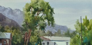 Plein air painting with watercolor
