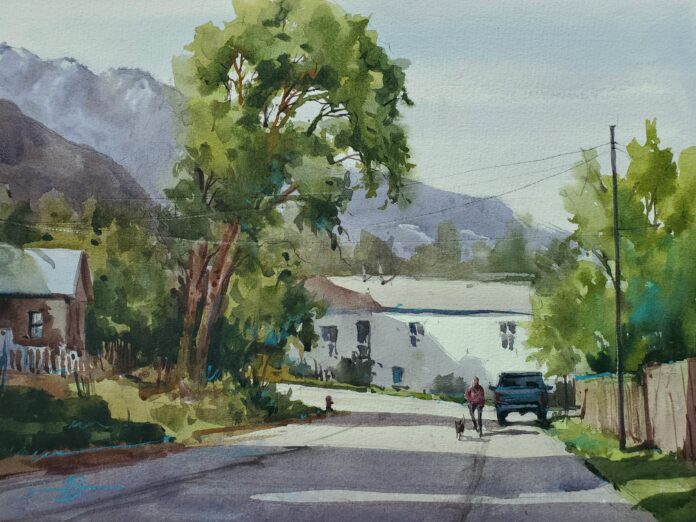 Plein air painting with watercolor