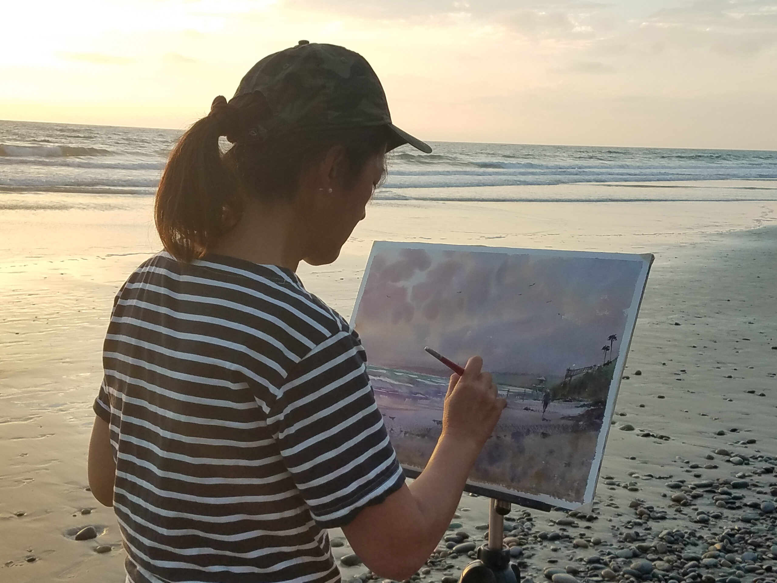 Keiko Tanabe, painting en plein air