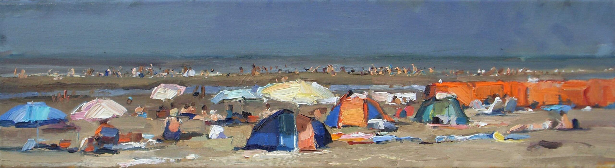 Roos Schuring, "Last Summersday," 20 x 70 cm, Oil on canvas