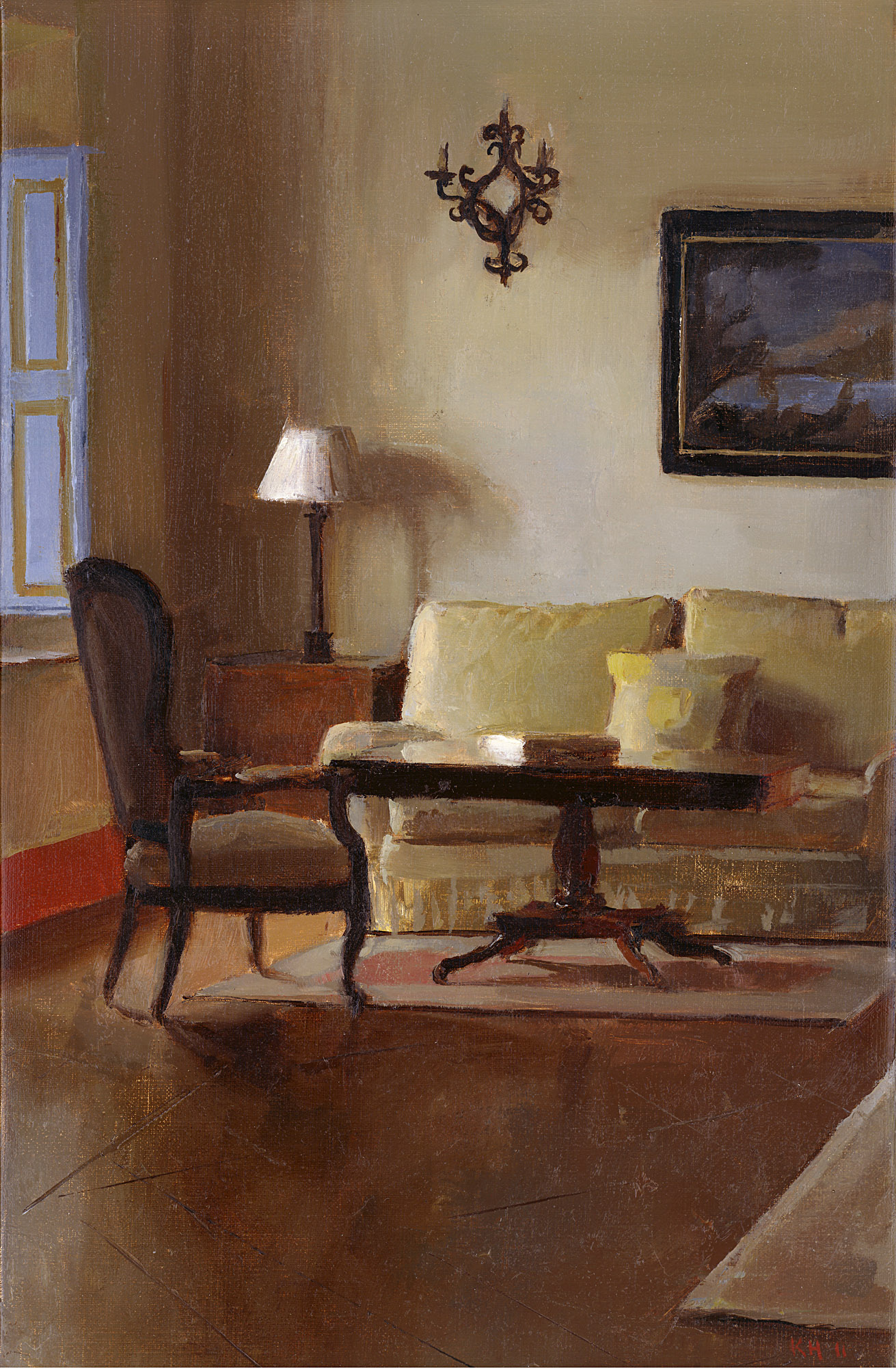 Kenny Harris, "Linda’s Corner, Study," 13.5 x 9 inches, Oil on linen