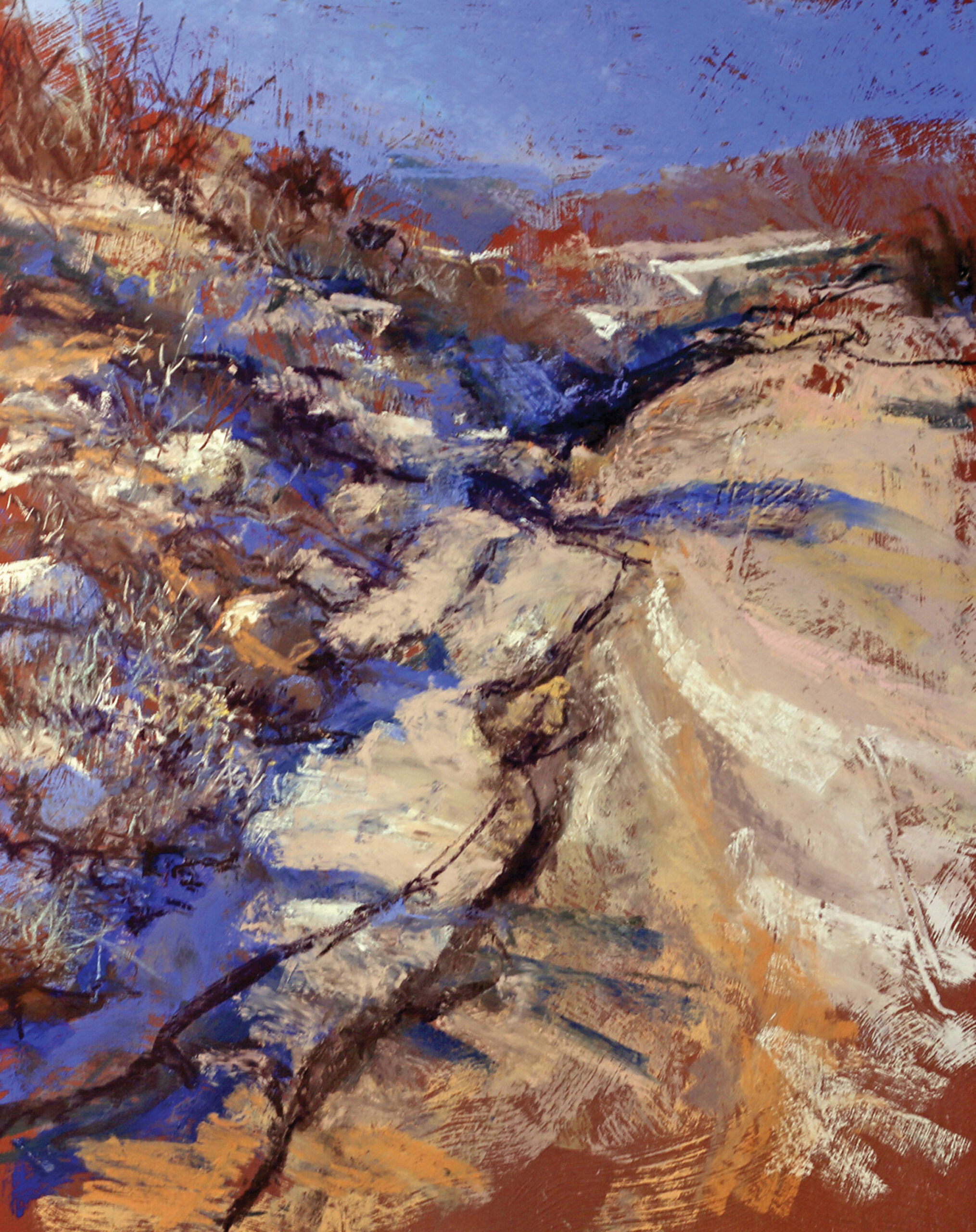 pastel landscape painting how to Margi Lucena step1