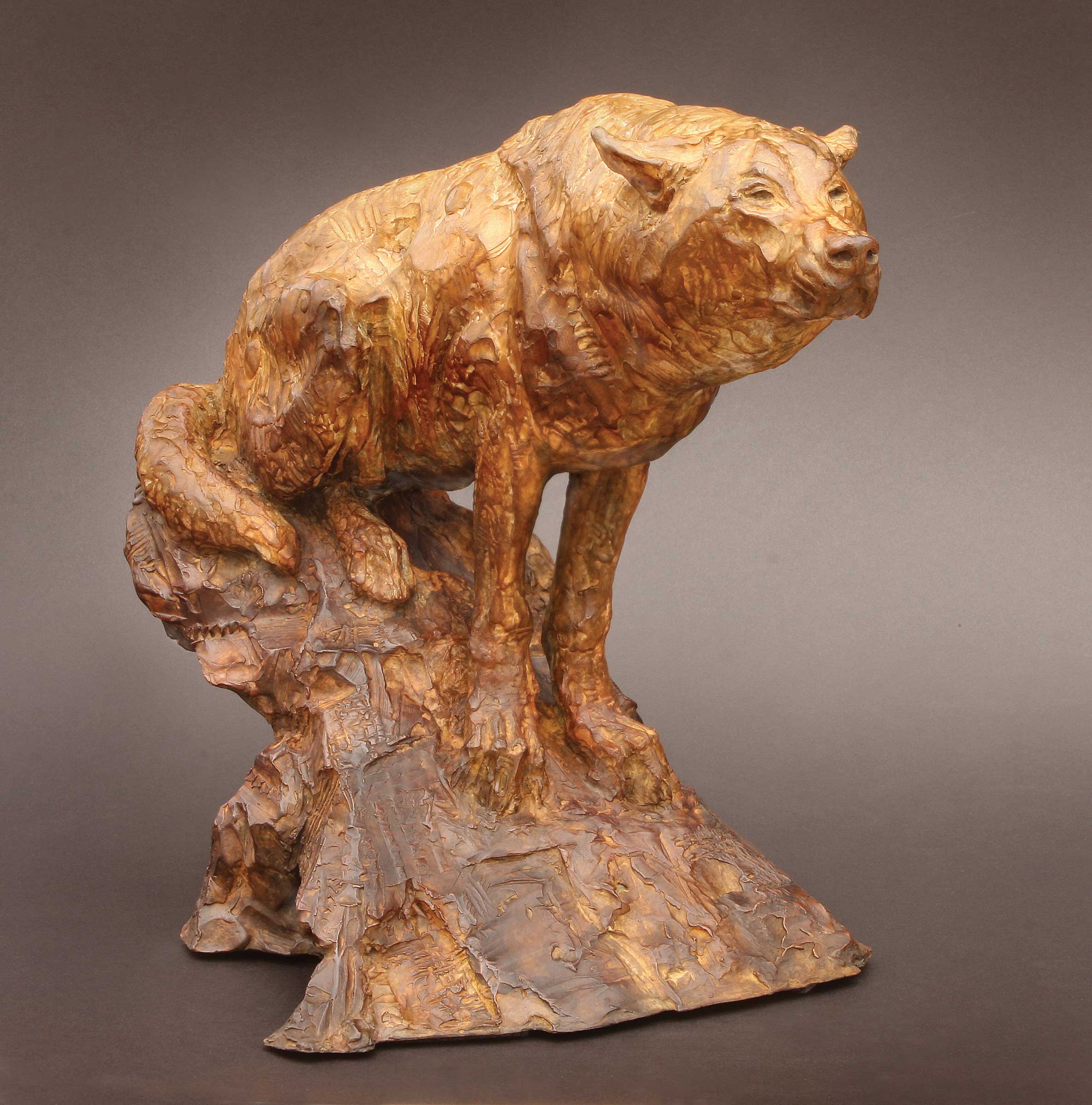 George Bumann, "Patience Is a Virtue," Bronze, 13 3/4 x 17 1/2 x 10 3/4 in., Plein air and studio