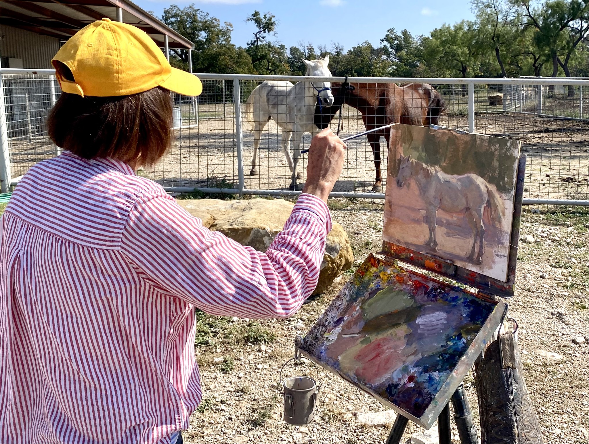 Carolyn Lindsey at the "Door Key Ranch Experience with the Artists"