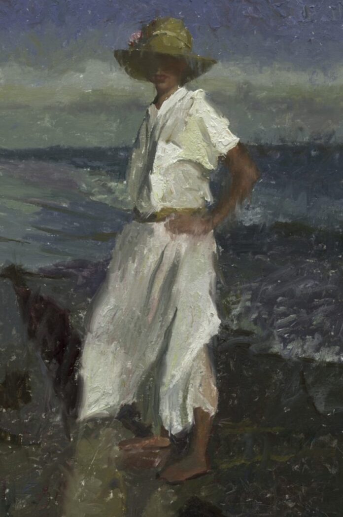 C.W. Mundy, “Emily At The Beach,” 2006, Oil on linen, 36 × 24 in.