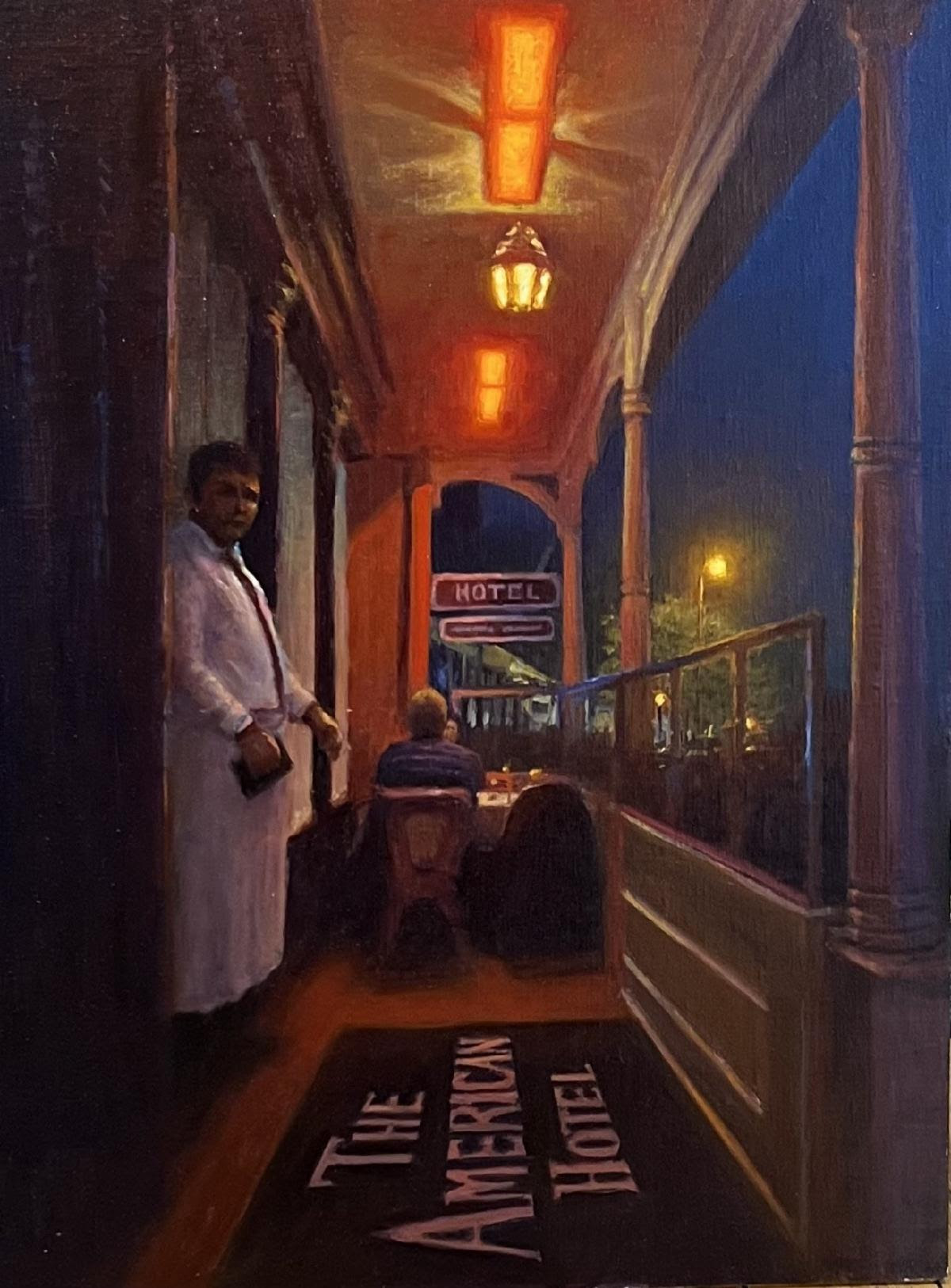 Carl Bretzke, "Waiting for the Check," 18 x 24 inches, Oil on Linen, 2023