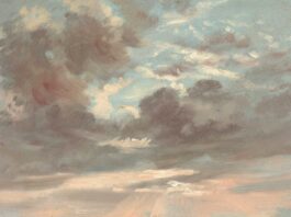 John Constable: A Student of the Sky John Constable, "Cloud Study: Stormy Sunset," 1821-1822, oil on paper, mounted on canvas, 8 x 10 3/4 in., National Gallery of Art, Washington, Gift of Louise Mellon in honor of Mr. and Mrs. Paul Mellon, plein air