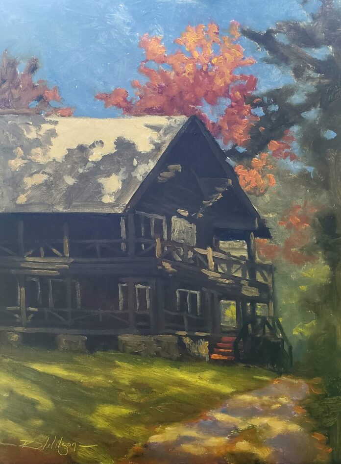 One of Rick Wilson's plein air paintings from Fall Color Week with Eric Rhoads, 2023