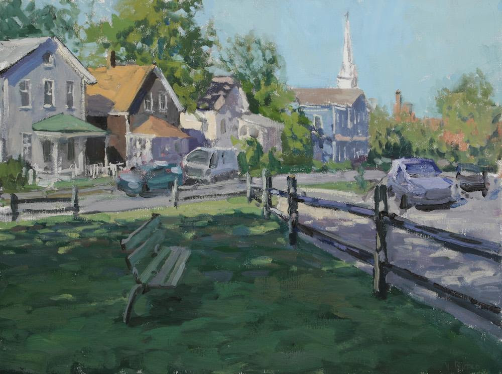 Viktor Butko, "Village View," 18 x 24 inches, Oil on Canvas, 2016