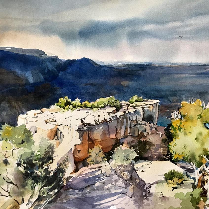 Watercolor painting by Dwight Rose