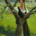 William Schneider, "Springtime," 40 x 24 in., plein air