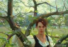 William Schneider, "Springtime," 40 x 24 in., plein air