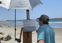 Sergio Roffo painting on location