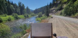 Step 1: Plein air painting setup
